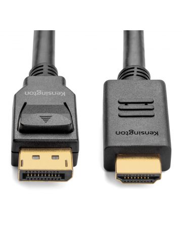 Kensington DisplayPort 1.2 (M) to HDMI (M) passive unidirectional cable, 1.8m (6ft)