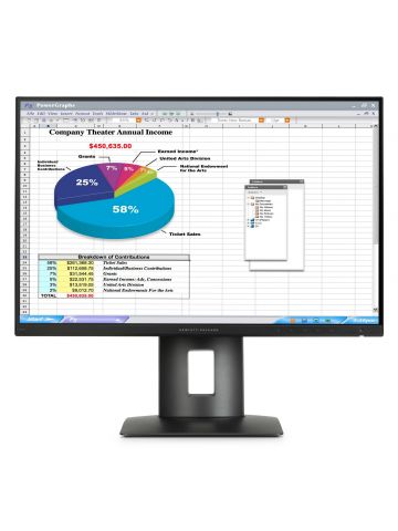 HP Z24n LED display 61 cm (24") 1920 x 1200 pixels Full HD Black