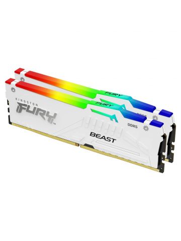 Kingston Technology FURY Beast 32GB 6000MT/s DDR5 CL30 DIMM (Kit of 2) White RGB XMP