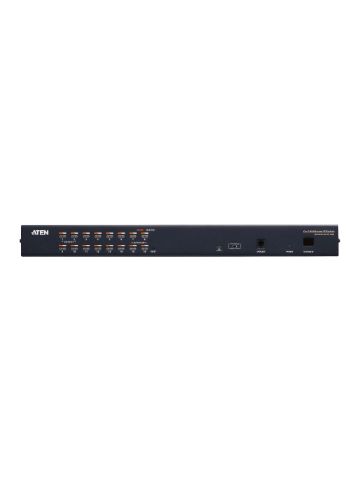 Aten 1x16 Port CAT5 High Density KVM Switch over IP with 1 local/remote user access (1 bus), Daisy Chain,