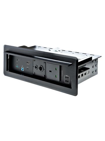 StarTech.com Conference Room Docking Station with Power/Charging; Table Connectivity Box, Universal USB-C Laptop Dock, 60W PD, 4K HDMI, USB Hub, Audio, 1x AC Outlet, 2xUSB Charge Ports