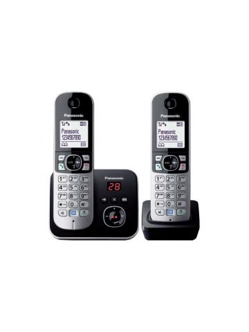 Panasonic KX-TG6822 DECT telephone Caller ID Black, Silver