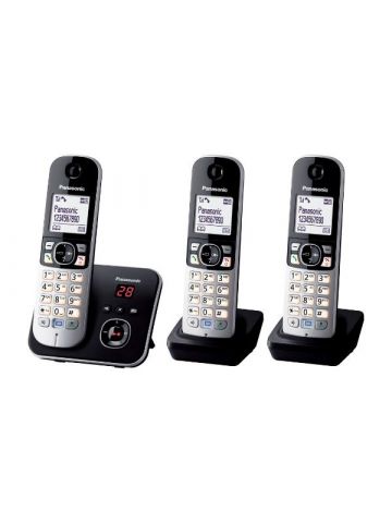 Panasonic KX-TG6823 DECT telephone Caller ID Black, Silver