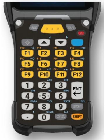 Zebra KYPD-MC9334FNR-01 mobile device keyboard Alphanumeric English Black, Grey, Yellow