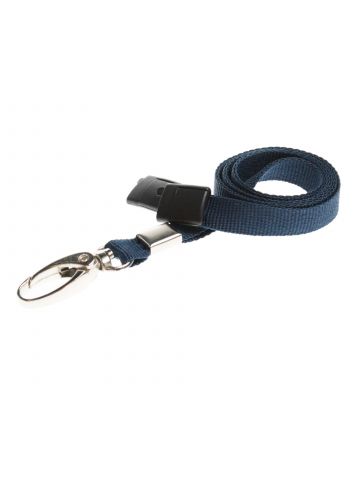 Digital ID 10mm Recycled Plain Dark Blue Lanyards with Metal Lobster Clip (Pack of 100)