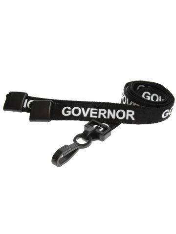 Digital ID 15mm Recycled Black Governor Lanyards with Plastic J Clip (Pack of 100)