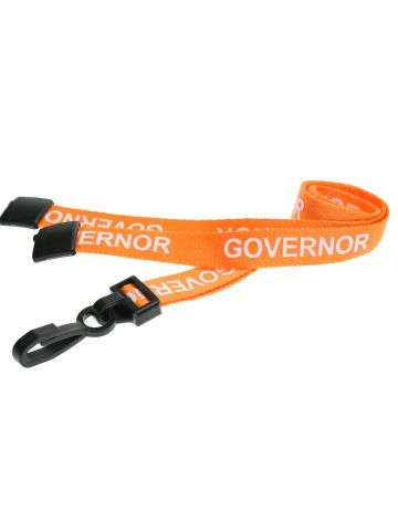 Digital ID 15mm Recycled Orange Governor Lanyards with Plastic J Clip (Pack of 100)