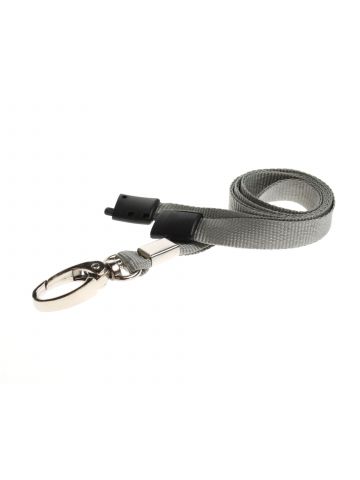 Digital ID 10mm Recycled Plain Grey Lanyards with Metal Lobster Clip (Pack of 100)