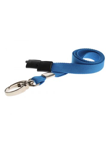 Digital ID 10mm Recycled Light Blue Lanyards with Breakaway and Metal Lobster Clip (Pack of 100)