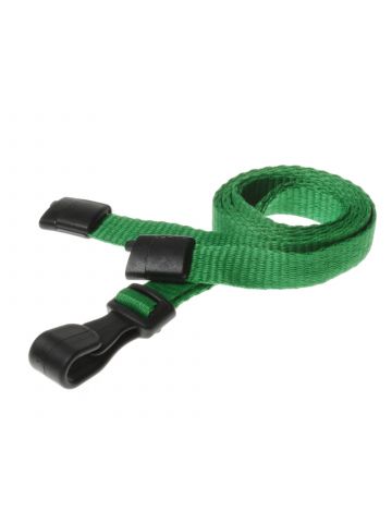 Digital ID 10mm Recycled Plain Light Green Lanyards with Plastic J Clip (Pack of 100)