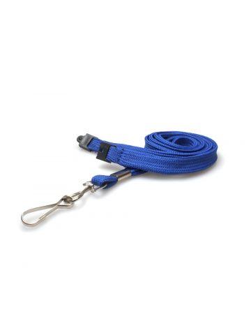 Digital ID 10mm Mid Blue Tubular Breakaway Lanyards with Metal J-Clip (Pack of 100)