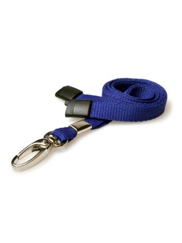 Digital ID 10mm Recycled Plain Navy Blue Lanyards with Metal Lobster Clip (Pack of 100)