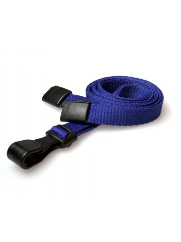 Digital ID 10mm Recycled Plain Navy Blue Lanyards with Plastic J Clip (Pack of 100)