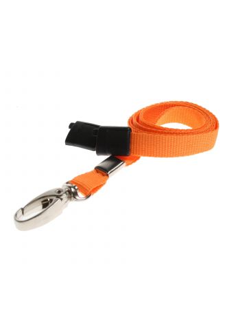 Digital ID 10mm Recycled Plain Orange Lanyards with Metal Lobster Clip (Pack of 100)