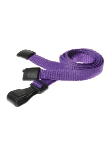 Digital ID 10mm Recycled Plain Purple Lanyards with Plastic J Clip (Pack of 100)