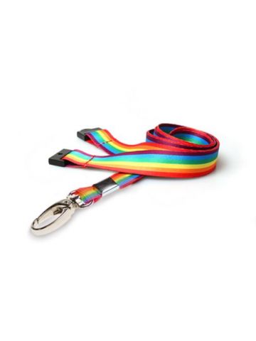 Digital ID 15mm Recycled Rainbow Lanyards with Metal Lobster Clip (Pack of 100)