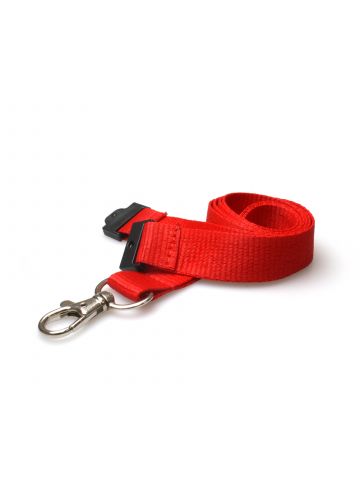 Digital ID 20mm Recycled Red Lanyards with Flat Breakaway and Metal Trigger Clip (Pack of 100)