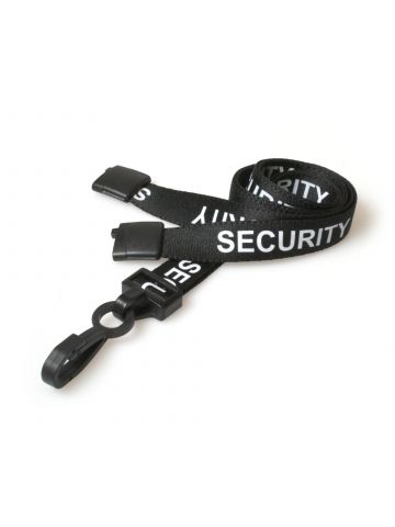 Digital ID 15mm Recycled Black Security Lanyards with Plastic J Clip (Pack of 100)