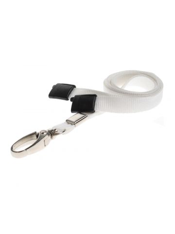 Digital ID 10mm Recycled Plain White Lanyards with Metal Lobster Clip (Pack of 100)