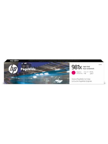 HP L0R10A/981X Ink cartridge magenta, 10K pages ISO/IEC 19798 114,5ml for HP PageWide E 58650/556