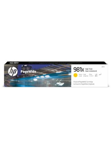 HP L0R11A/981X Ink cartridge yellow, 10K pages ISO/IEC 19798 114ml for HP PageWide E 58650/556