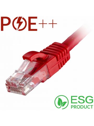 Cablenet 1m Cat6 RJ45 Red U/UTP LSOH 24AWG Snagless Booted Patch Lead (PK 100)