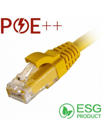 Cablenet 2m Cat6 RJ45 Yellow U/UTP LSOH 24AWG Snagless Booted Patch Lead (PK 100)