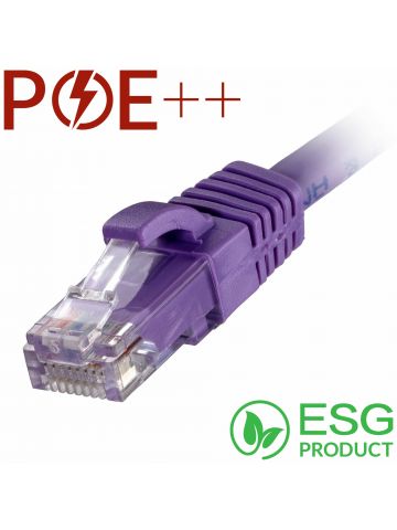 Cablenet 0.5m Cat6 RJ45 Violet U/UTP LSOH 24AWG Snagless Booted Patch Lead (PK 100)