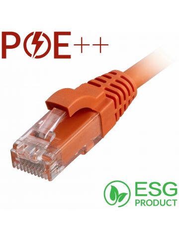 Cablenet 1m Cat6 RJ45 Orange U/UTP LSOH 24AWG Snagless Booted Patch Lead (PK 100)