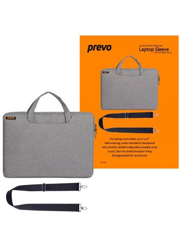 PREVO LB001 notebook case 39.6 cm (15.6") Sleeve case Grey