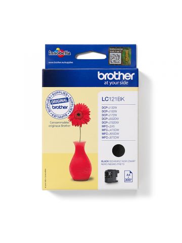 Brother LC-121BK Ink cartridge black, 300 pages ISO/IEC 24711 7.1ml for Brother DCP-J 132/MFC-J 285