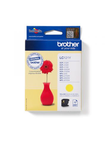 Brother LC-121Y Ink cartridge yellow, 300 pages ISO/IEC 24711 3.9ml for Brother DCP-J 132/MFC-J 285