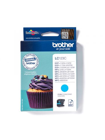 Brother LC-123C Ink cartridge cyan, 600 pages ISO/IEC 24711 5,9ml for Brother DCP-J 132/MFC-J 4510/MFC-J 6920