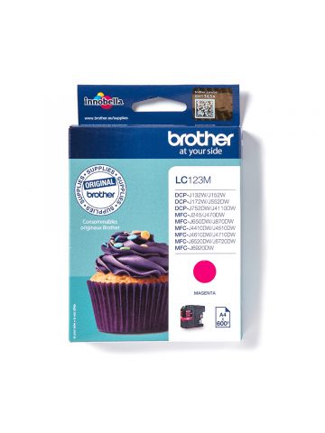 Brother LC-123M Ink cartridge magenta, 600 pages ISO/IEC 24711 5.9ml for Brother DCP-J 132/MFC-J 4510/MFC-J 6920