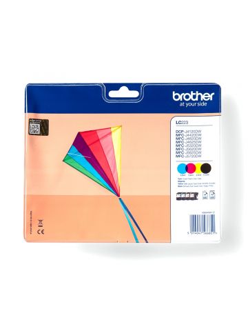 Brother LC-223VALBPDR Ink cartridge multi pack Bk,C,M,Y Blister with security, 4x550 pages ISO/IEC 24711 Pack=4 for Brother DCP-J 562/MFC-J 4420/MFC-J 5320