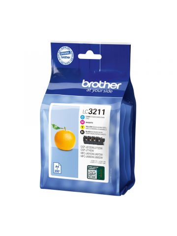 Brother LC-3211VALDR Ink cartridge multi pack Bk,C,M,Y, 4x200 pages ISO/IEC 19752 Pack=4 for Brother DCP-J 772