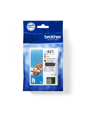 Brother LC-421VAL Ink cartridge multi pack Bk,C,M,Y, 4x200 pages Pack=4 for Brother DCP-J 1050