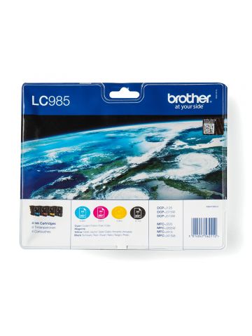 Brother LC-985VALBP Ink cartridge multi pack Bk,C,M,Y 300pg + 3x260pg Pack=4 for Brother DCP-J 125