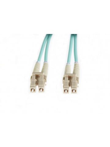 4Cabling FL.OM4LCLC05M fibre optic cable 0.5 m LC OM4 Aqua colour