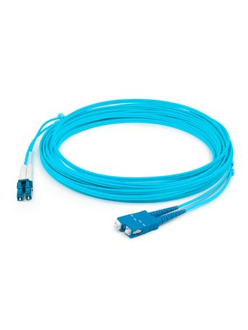 Titan LCSCOM3DAQ10/CL fibre optic cable 10 m LC SC OM3 Aqua colour