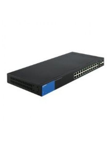 Linksys LGS326P Managed Gigabit Ethernet (10/100/1000) Black,Blue Power over Ethernet (PoE)