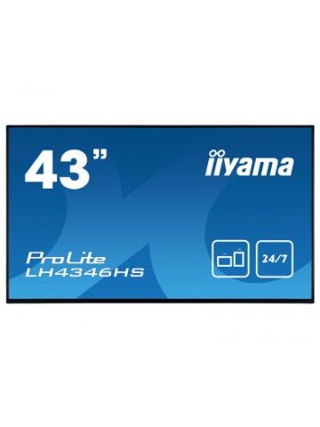 iiyama LH4346HS-B1 signage display 108 cm (42.5") LED Full HD Digital signage flat panel Black