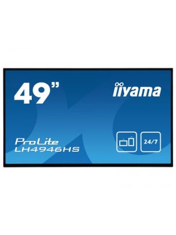 iiyama LH4946HS-B1 signage display 123.2 cm (48.5") LED Full HD Digital signage flat panel Black