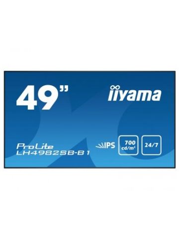 iiyama LH4982SB-B1 signage display 124.5 cm (49") LED Full HD Black