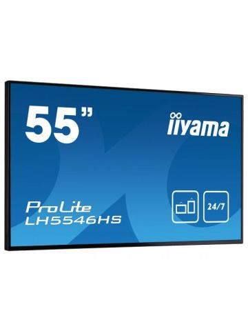iiyama LH5546HS-B1 signage display 138.7 cm (54.6") LED Full HD Digital signage flat panel Black