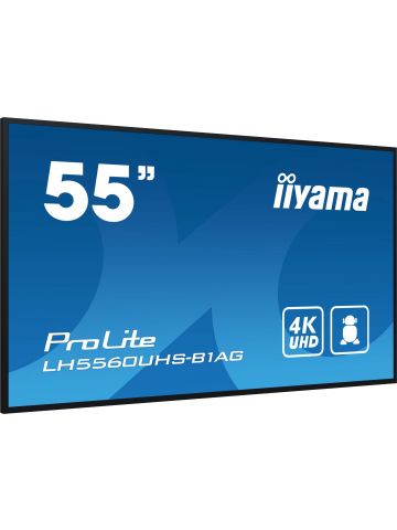 iiyama LH5560UHS-B1AG Signage Display Digital A-board 139.7 cm (55") LED Wi-Fi 500 cd/m² 4K Ultra HD Black Built-in processor Android 11 24/7