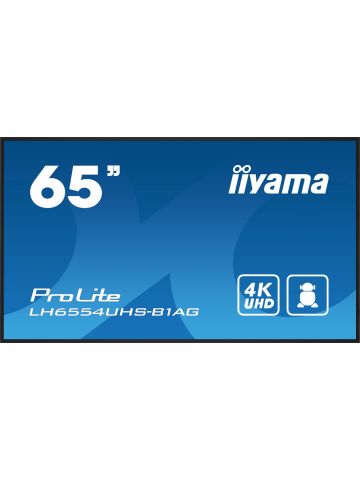 iiyama LH6554UHS-B1AG Signage Display Digital signage flat panel 165.1 cm (65") LCD Wi-Fi 500 cd/m² 4K Ultra HD Black Built-in processor Android 11 24/7