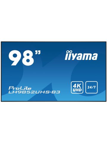 iiyama PROLITE Digital signage flat panel 2.48 m (97.5") 500 cd/m² 4K Ultra HD Black Built-in processor Android 8.0 24/7