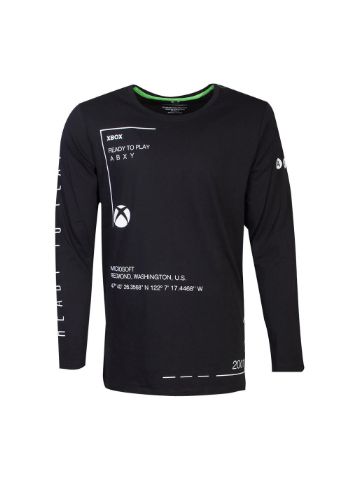 Microsoft Xbox Ready to Play Long Sleeved Shirt, Male, Medium, Black (LS271133XBX-M)