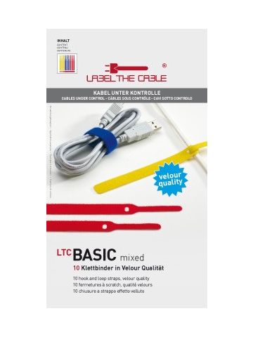 Label-the-cable BASIC cable tie Velcro Blue, Red, Yellow 10 pc(s)